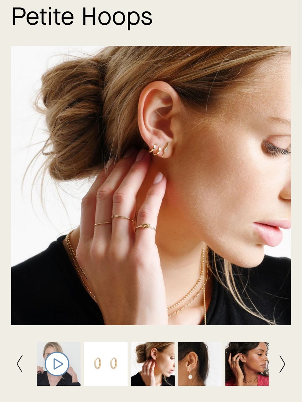14k Yellow Gold Petite Gold Hoop Earrings - Ariel Gordon